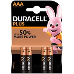 Batteria Ministilo AAA Alcalina 4Pz Duracell Power Plus MN2400