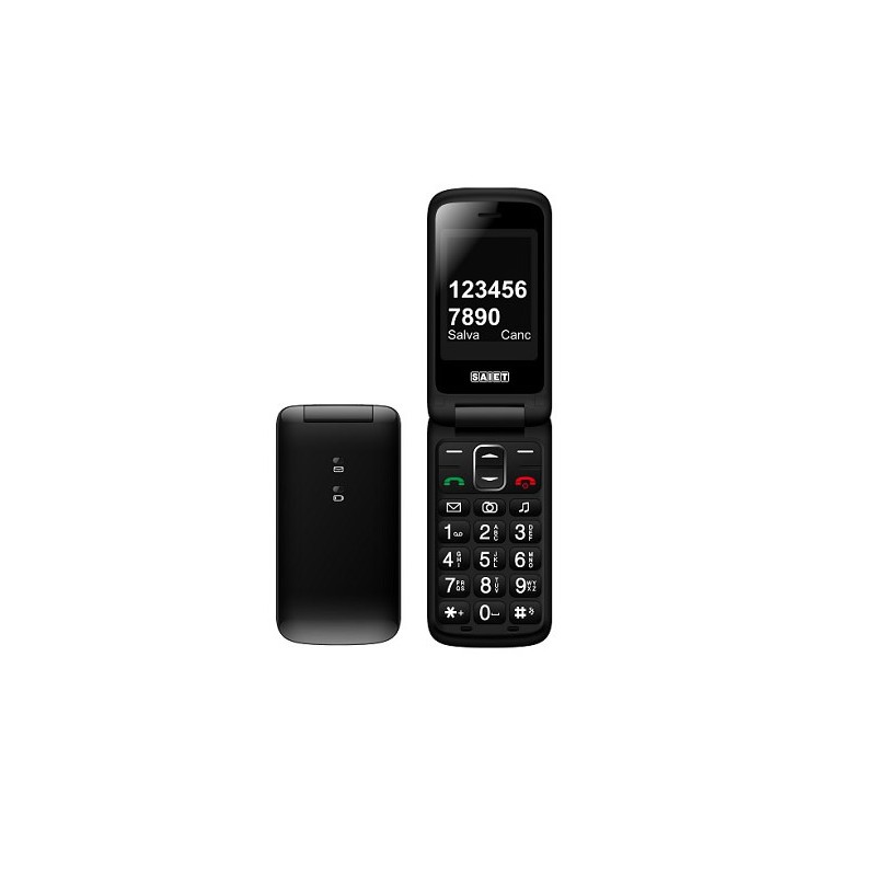 CELLULARE SAIET COMPACT-B FLIP ATTIVO BLACK