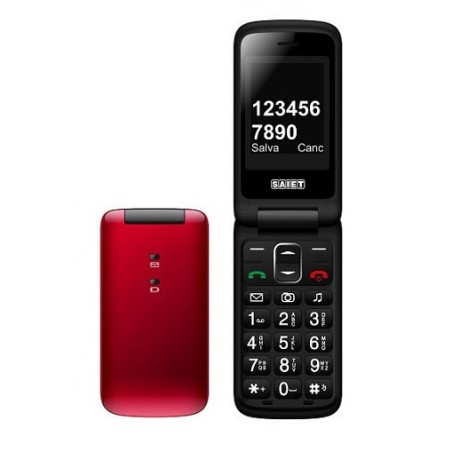 CELLULARE SAIET COMPACT-B FLIP ATTIVO RED