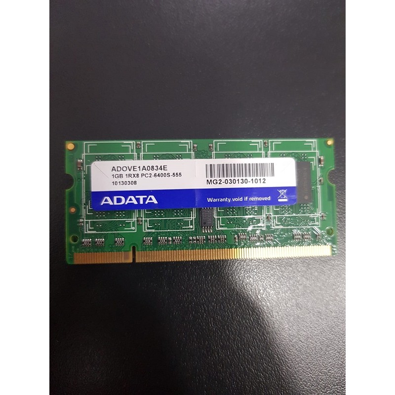 MEMORIA RAM ADATA 1GB 1RX8 PC2-6400S