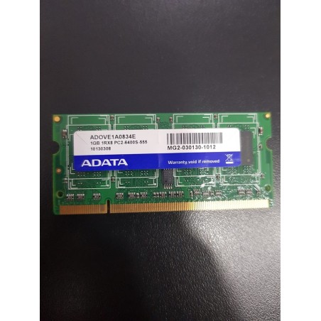 MEMORIA RAM ADATA 1GB 1RX8 PC2-6400S