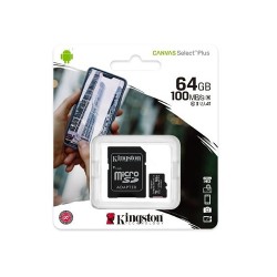 Memory Card Micro-SD 64GB Kingston Canvas UHS-I