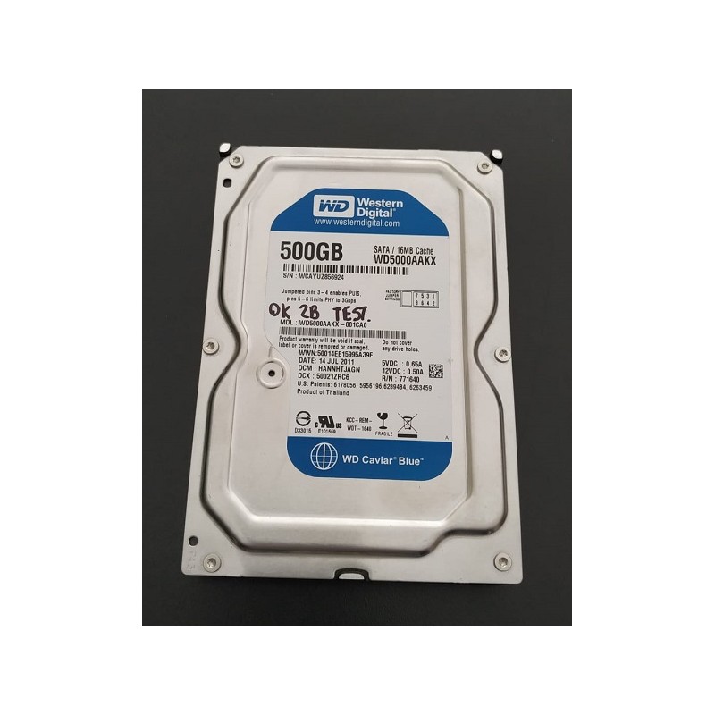 Hard Disk Desktop PC Western Digital 500GB WD5000AAKX S/N: WCAYUM017946S/N: WCAYUZ856924