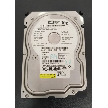 Hard Disk Desktop PC Western Digital 80GB WD800JD