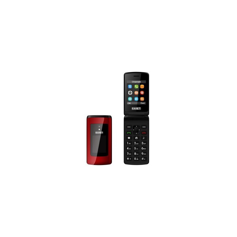 CELLULARE SAIET LIKE ST-MC20-R 2 SIM 2 DISPLAY ROSSO