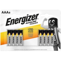 8 Batterie AAA Ministilo Energizer Alkaline Power LR03 1.5V