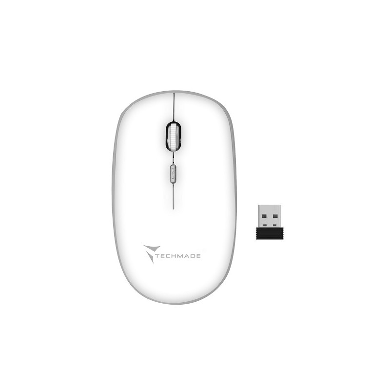 Mouse Ottico Wireless Techmade TM-MUSWN4B-WH