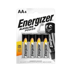 4 Batterie AA Stilo Energizer Alkaline Power LR6 1.5V