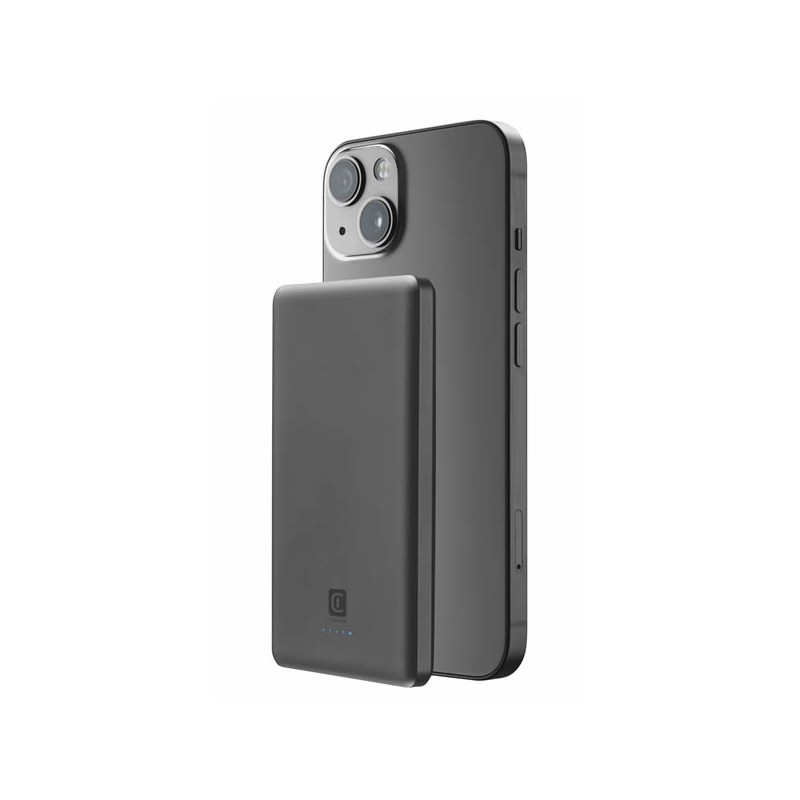 Power Bank Wireless da 5000mAh con tecnologia Mag Safe Cellularline Grigio PBMAGSLIM5000WIRD