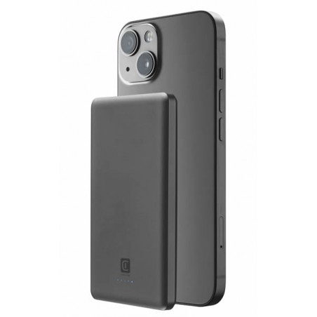 Power Bank Wireless da 5000mAh con tecnologia Mag Safe Cellularline Grigio PBMAGSLIM5000WIRD