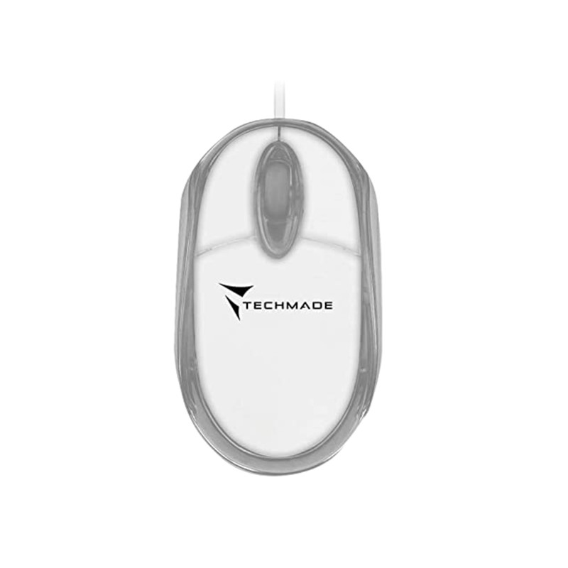 MOUSE OTTICO USB TECHMADE TM-2023-WH WHITE