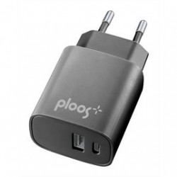 CARICA BATTERIE RETE DUAL PD20W PLTC2USBPD20WK PLOOS