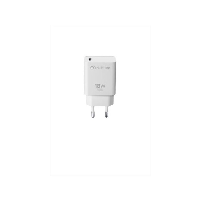 CARICATORE DA PARETE FAST CHARGE INGRESSO TIPO C 18W CELLULARLINE