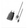 KIT Carica Batterie Rete 2A MICRO USB NERO PLOOS PLTCKIT2AMUSBK