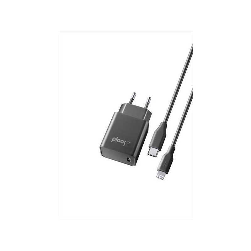 KIT Carica Batterie rete USB-C to Lightning PLTCKITC2LPD18WK NERO