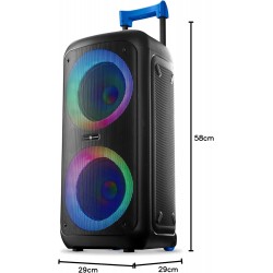 Cassa Bluetooth Music Sound SOUND BOX Luci Rgb 80Watt BTSPKMSBOOMBOXK