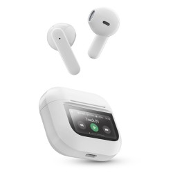 Auricolari Grove TWS con display touch multi-funzione BTMSTWSGROOVEW Bianco