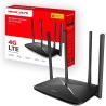Mercusys MB115-4G Router WiFi con Sim, 4 Antenne Ad Alto Guadagno, 4G LTE Wireless N300Mbps, 3 Porte LAN+1 Porta LAN/WAN, WAN  C