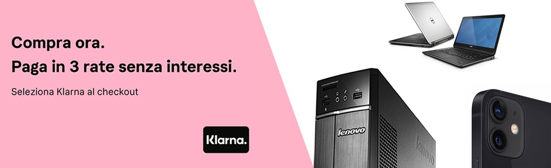 Paga in 3 rate con Klarna